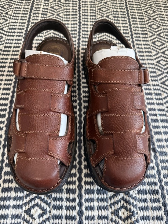 Nunn Bush High Tide Leather Fisherman Ankle Strap Closed Toe Sandals main image 4